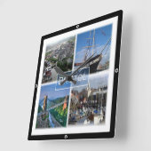 ENG029 BRISTOL, England, Quadratische Wanduhr (Winkel)