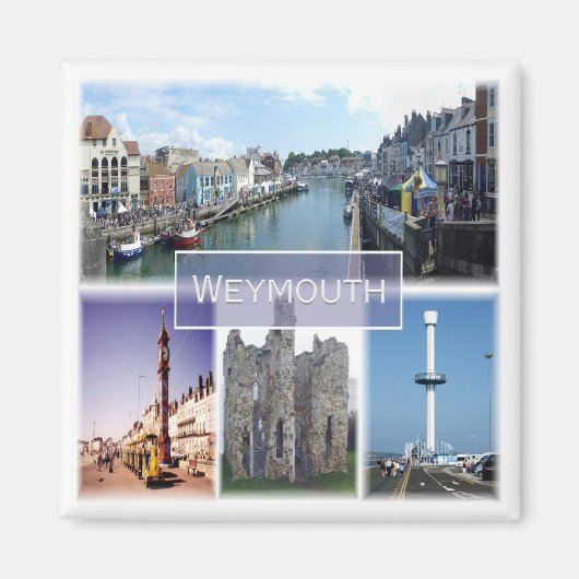 ENG036 WEYMOUTH, England, Europa, Kühlschrank Magnet (Vorne)