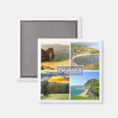 ENG037 DORSET, England, Europa, Kühlschrank Magnet (Vorderseite/Rückseite)