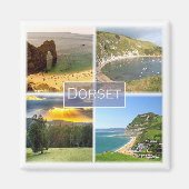 ENG037 DORSET, England, Europa, Kühlschrank Magnet (Vorne)