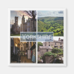 ENG040 YORKSHIRE, England, Europa, Kühlschrank Magnet