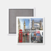 ENG048 LONDON, England, Europa, Kühlschrank Magnet (Vorderseite/Rückseite)