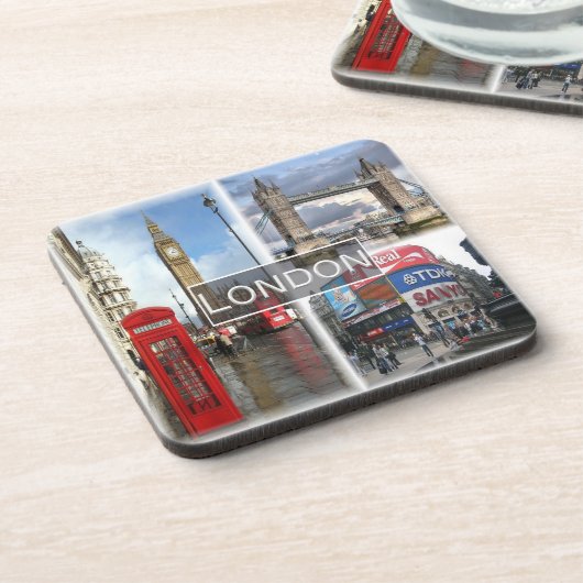 ENG048 LONDON, England, Getränkeuntersetzer (Linke Seite)