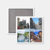 ENG051 CHESTER, England, Europa, Kühlschrank Magnet (Vorderseite/Rückseite)