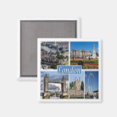 ENG056 LONDON, England, Europa, Kühlschrank Magnet (Vorderseite/Rückseite)