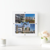 ENG056 LONDON, England, Quadratische Wanduhr (Zuhause)