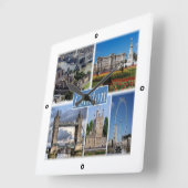 ENG056 LONDON, England, Quadratische Wanduhr (Winkel)