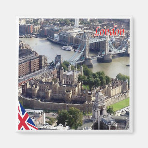 ENG064 LONDON Panorama, England, Kühlschrankmagnet
