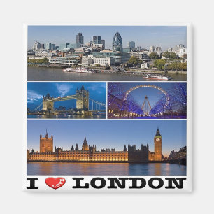 ENG065 LONDON "I LIEBE", England, Kühlschrank Magnet
