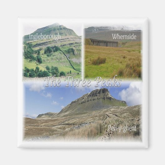 ENG069 THE DREI PEAKS, Yorkshire, Kühlschrank Magnet (Vorne)