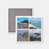 ENG076 CORNWALL, Land's end St. Ive, Kühlschrank Magnet (Vorderseite/Rückseite)
