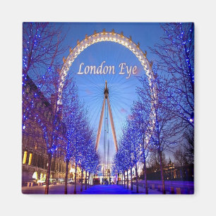 ENG078 EYE LONDON, England, Europa, Kühlschrank Magnet