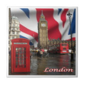 ENG082 BIG BEN, DOPPELDECKERBUS, FLIESE (Vorderseite)