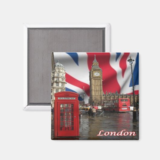 ENG082 BIG BEN, DOPPELDECKERBUS, Kühlschrank Magnet (Vorderseite/Rückseite)