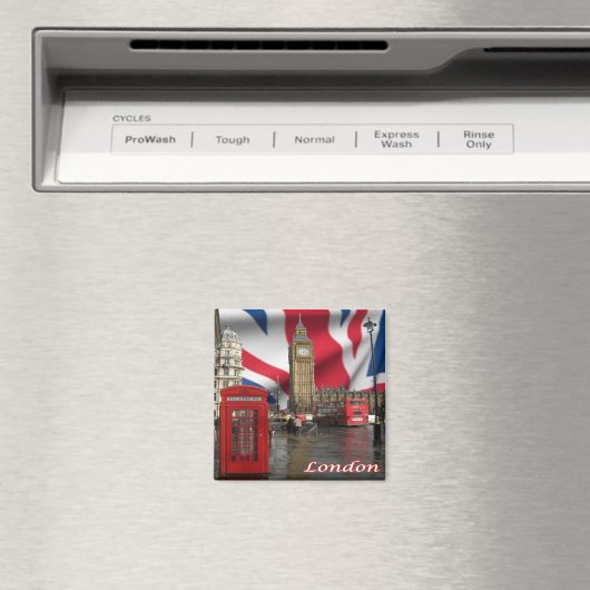 ENG082 BIG BEN, DOPPELDECKERBUS, Kühlschrank Magnet (In Situ (Geschirrspüler))