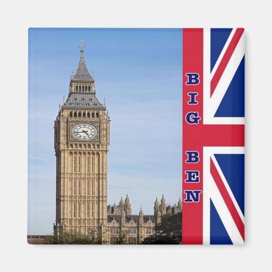 ENG095 LONDON BIG BEN, England, Kühlschrank Magnet (Vorne)