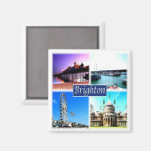 ENG098 BRIGHTON, England, Europa, Kühlschrank Magnet (Vorderseite/Rückseite)