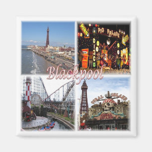 ENG100 BLACKPOOL, England, Europa, Kühlschrank Magnet