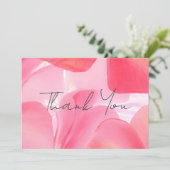 Eng rosa Blossom Babydusche Danke Karte (Stehend Vorderseite)