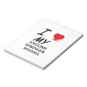 eng spr sp Liebe Notizblock (Rotiert)