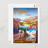 Engadin, Schweiz, Landschaft und Bergstrasse Postkarte (Vorne/Hinten)