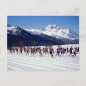 Engadin ski marathon, Silvaplana, Schweiz int Postkarte (Vorderseite)