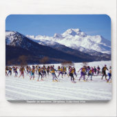 Engadin Skimarathon, Silvaplana, die Schweiz Wint Mousepad (Vorne)