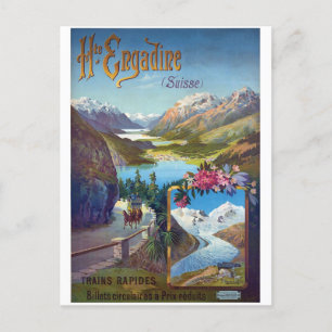 Engadin, Sommerlandschaft, Schweiz Postkarte