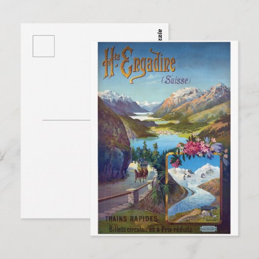 Engadin, Sommerlandschaft, Schweiz Postkarte (Vorne/Hinten)