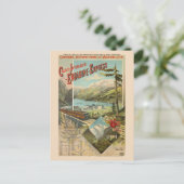 Engadine-Express Switzerland Vintage Poster 1890 Postkarte (Stehend Vorderseite)