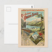 Engadine-Express Switzerland Vintage Poster 1890 Postkarte (Vorne/Hinten)