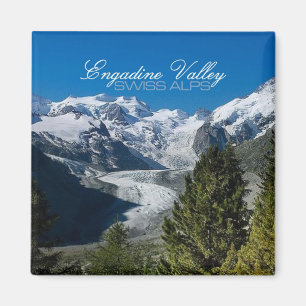 Engadine Tal-Foto-Schweizer Magnet