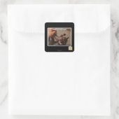 Engage den winzigen Angriffsmodus! Quadratischer Aufkleber (Tasche)