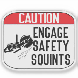 engage Safety Squints Aufkleber