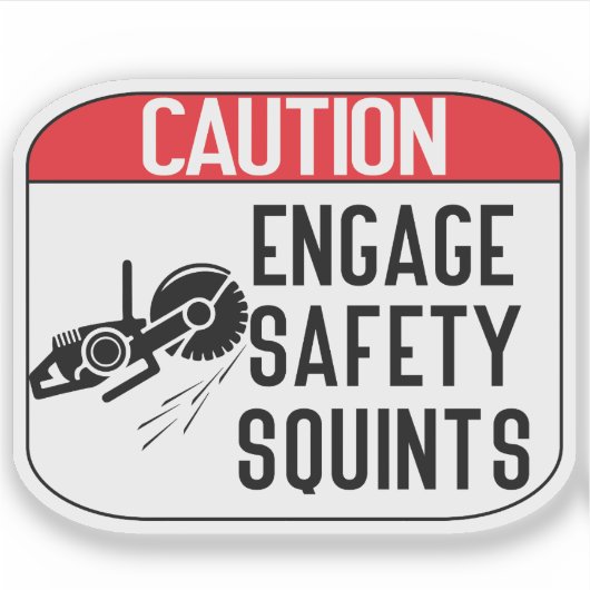 engage Safety Squints Aufkleber (Vorderseite)