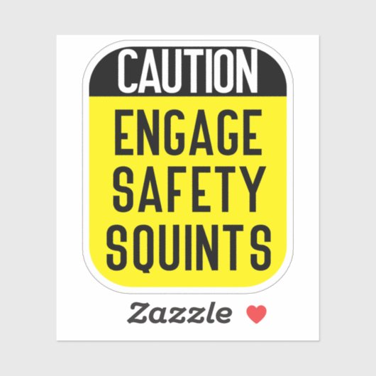 engage Safety Squints Aufkleber (Blatt)