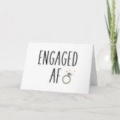 Engaged AF | Funny Minimalist Engagement Card Karte (Vorderseite)
