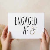 Engaged AF | Funny Minimalist Engagement Card Karte