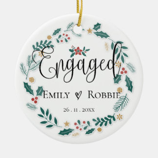 Engaged Couple | Our First Christmas Keramik Ornament