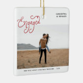  Engaged Couples Photo Whimsical  Keramikornament (Rechts)