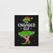 Engaged Elf Christmas Family Girls Women Elf Squad Karte (Vorderseite)