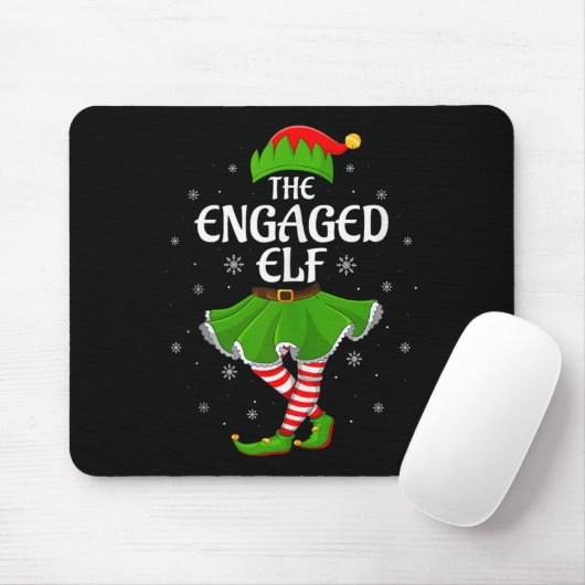Engaged Elf Christmas Family Girls Women Elf Squad Mousepad (Mit Mouse)