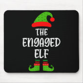 Engaged Elf Family Matching Christmas Engagement Mousepad (Vorne)