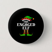 Engaged Elf Matching Family Group Christmas Party Button (Vorderseite)