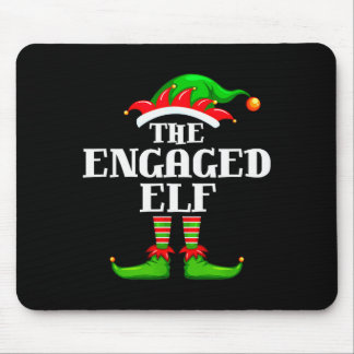 Engaged Elf Matching Family Group Christmas Party  Mousepad