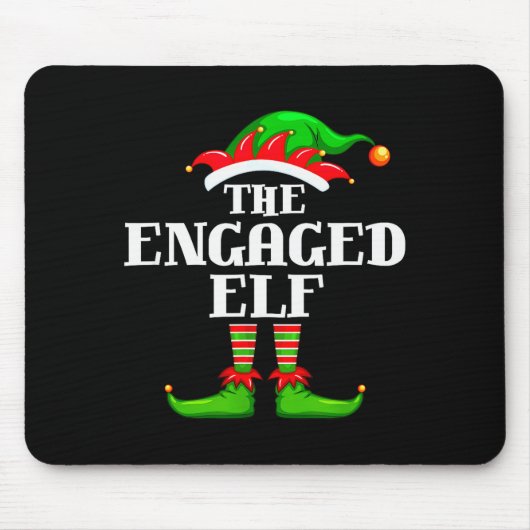 Engaged Elf Matching Family Group Christmas Party  Mousepad (Vorne)