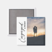 Engaged & Merry Couple Photo Magnet (Vorderseite/Rückseite)