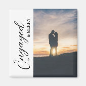 Engaged & Merry Couple Photo Magnet (Vorne)