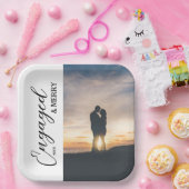 Engaged & Merry Couple Photo Pappteller (Party)