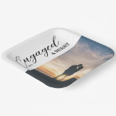 Engaged & Merry Couple Photo Pappteller (Gewinkelt)